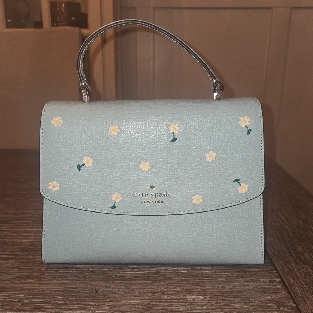 Kate Spade Light Blue Daisy Satchel - Picture 2 of 12